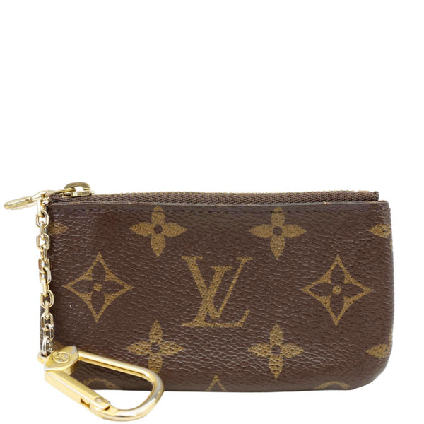 LOUIS VUITTON Monogram Canvas Key Holder Zip Pouch Brown