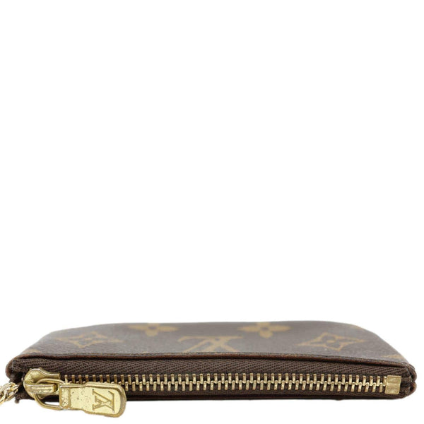 LOUIS VUITTON Monogram Canvas Key Holder Zip Pouch Brown