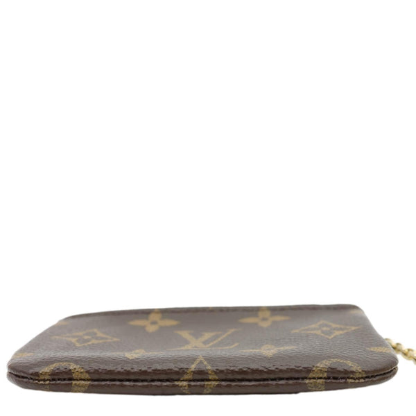 LOUIS VUITTON Monogram Canvas Key Holder Zip Pouch Brown
