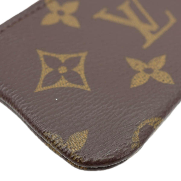 LOUIS VUITTON Monogram Canvas Key Holder Zip Pouch Brown
