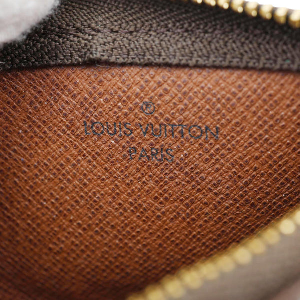 LOUIS VUITTON Monogram Canvas Key Holder Zip Pouch Brown