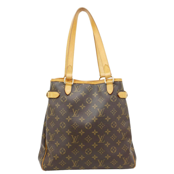 LOUIS VUITTON Batignolles Vertical Monogram Canvas Tote Bag Brown