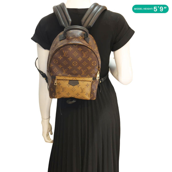 LOUIS VUITTON Palm Springs PM Monogram Reverse Canvas Backpack Brown