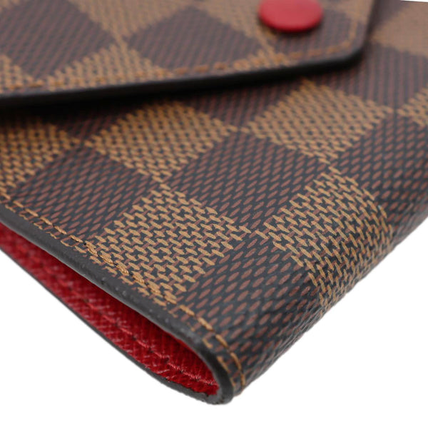 LOUIS VUITTON Victorine Damier Ebene Wallet Brown