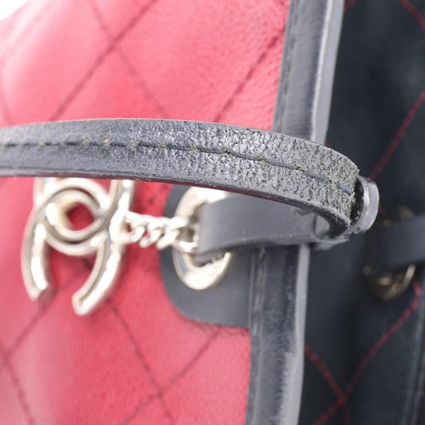 CHANEL Shopping Fever Quilted Caviar Leather Tote Bag Maroon