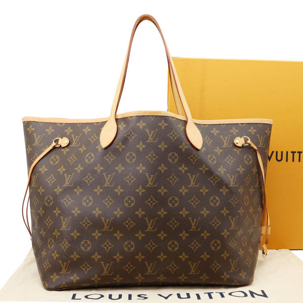 LOUIS VUITTON Neverfull GM Monogram Canvas Tote Bag Brown