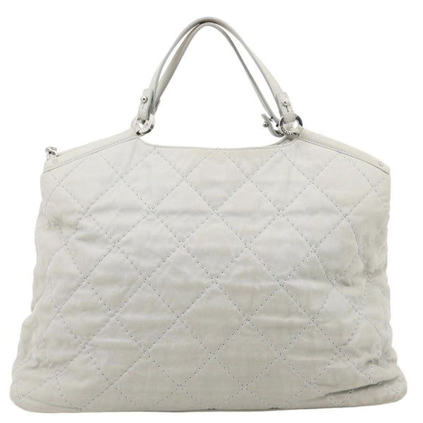 CHANEL CC Sea Hit Quilted Calfskin Leather Tote Bag Grey