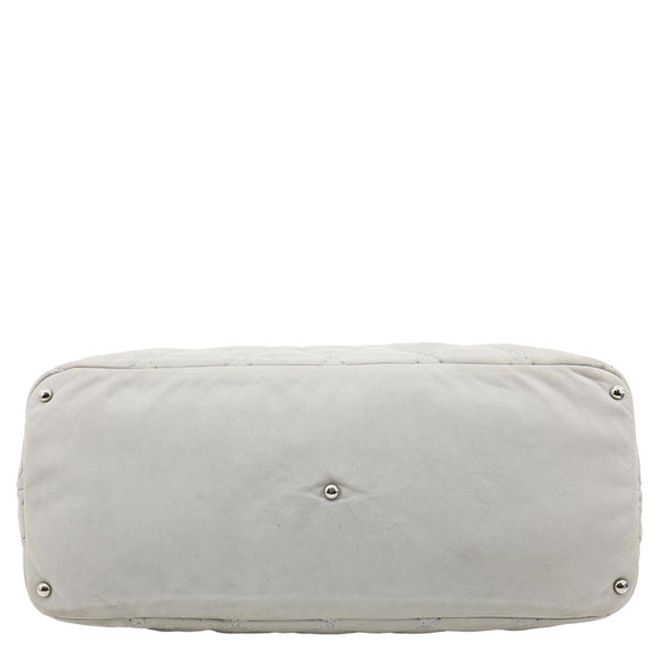 CHANEL CC Sea Hit Quilted Calfskin Leather Tote Bag Grey