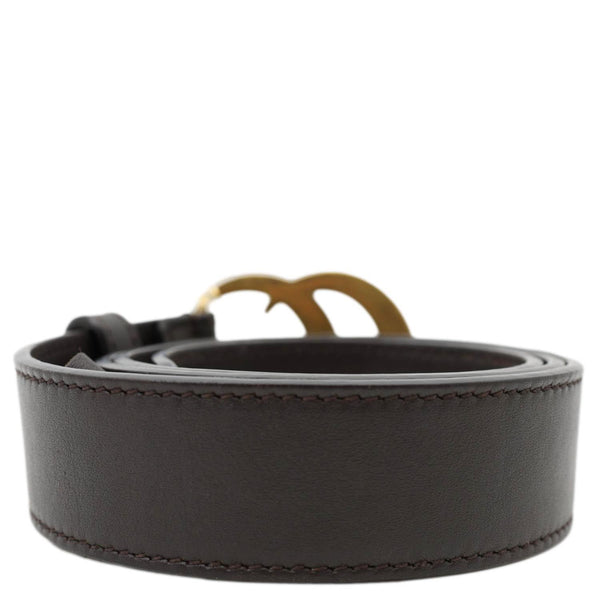 GUCCI GG Buckle Marmont Thin Leather Belt Black 414516 Size 75/30