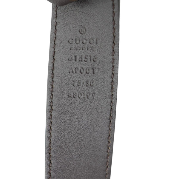 GUCCI GG Buckle Marmont Thin Leather Belt Black 414516 Size 75/30