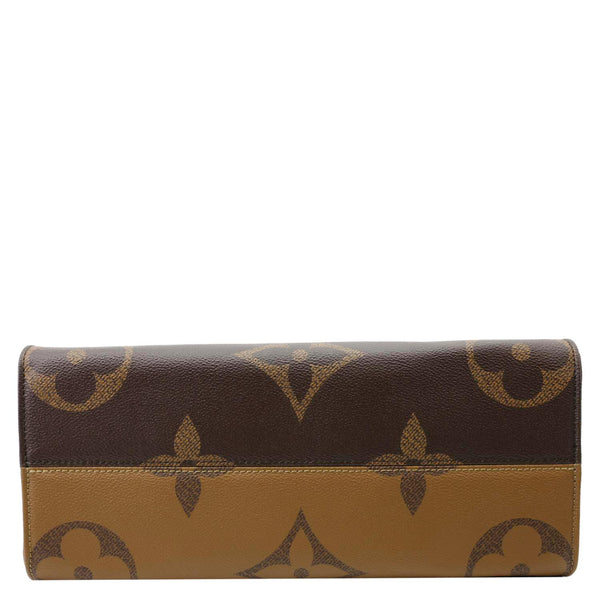 LOUIS VUITTON Onthego MM Giant Monogram Reverse Canvas Tote Bag Brown