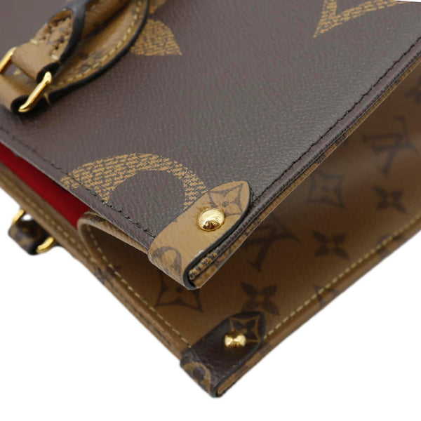 LOUIS VUITTON Onthego MM Giant Monogram Reverse Canvas Tote Bag Brown