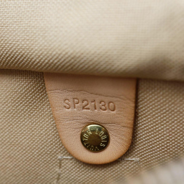 LOUIS VUITTON Speedy 30 Damier Azur Satchel Bag White