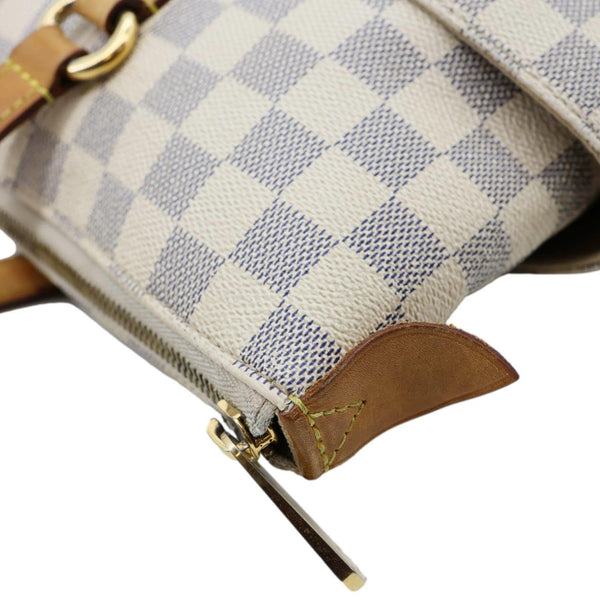 LOUIS VUITTON Totally MM Damier Azur Shoulder Bag White