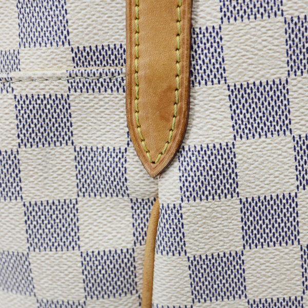 LOUIS VUITTON Totally MM Damier Azur Shoulder Bag White