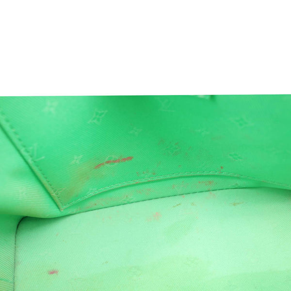 LOUIS VUITTON Alma Soft BB Bubblegram Quilted Leather Satchel Crossbody Bag Green