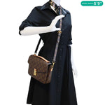 LOUIS VUITTON Metis Pochette Monogram Canvas Crossbody Bag Brown