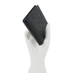 GUCCI GG Calfskin Jumbo GG Embossed Leather Bifold Wallet Black 736475