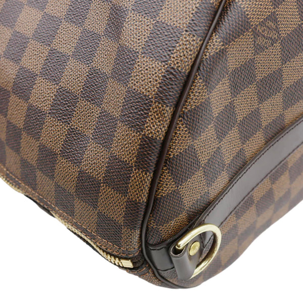 LOUIS VUITTON Keepall Bandouliere 55 Damier Ebene Travel Bag Brown