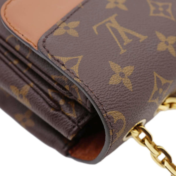 LOUIS VUITTON Marceau Monogram Canvas Chain Shoulder Bag Caramel