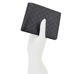 GUCCI Microguccissima Bifold Leather Wallet Black 260987