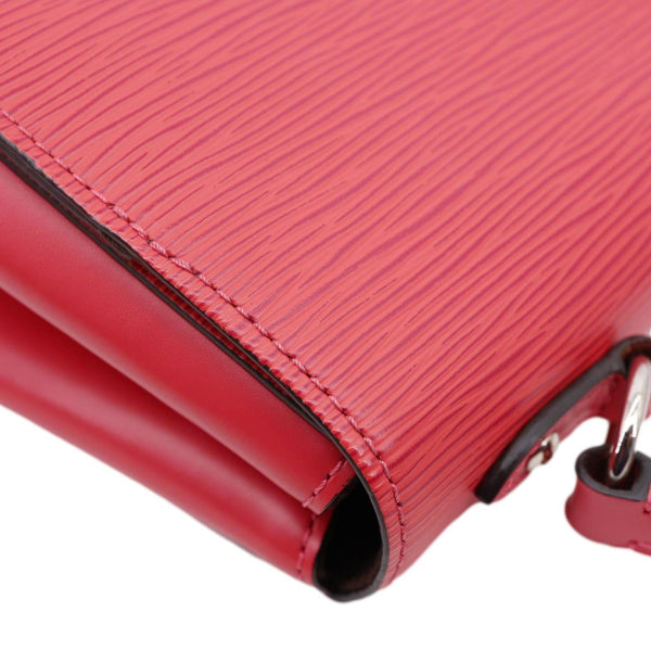 LOUIS VUITTON Cluny MM Epi Leather Top Handle Crossbody Bag Red