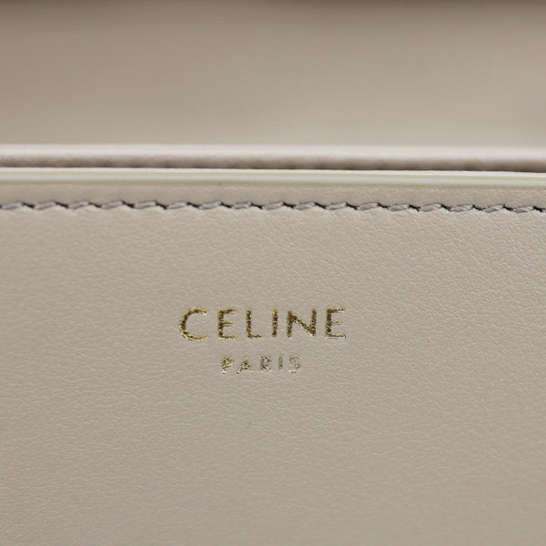 CELINE Tabou Medium Smooth Calfskin Leather Shoulder Bag Beige