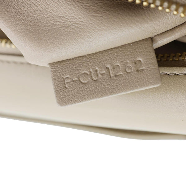 CELINE Tabou Medium Smooth Calfskin Leather Shoulder Bag Beige