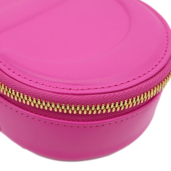 CHRISTIAN DIOR CD Signature Oval Calfskin Leather Camera Crossbody Bag Rani Pink