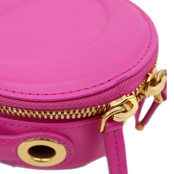 CHRISTIAN DIOR CD Signature Oval Calfskin Leather Camera Crossbody Bag Rani Pink
