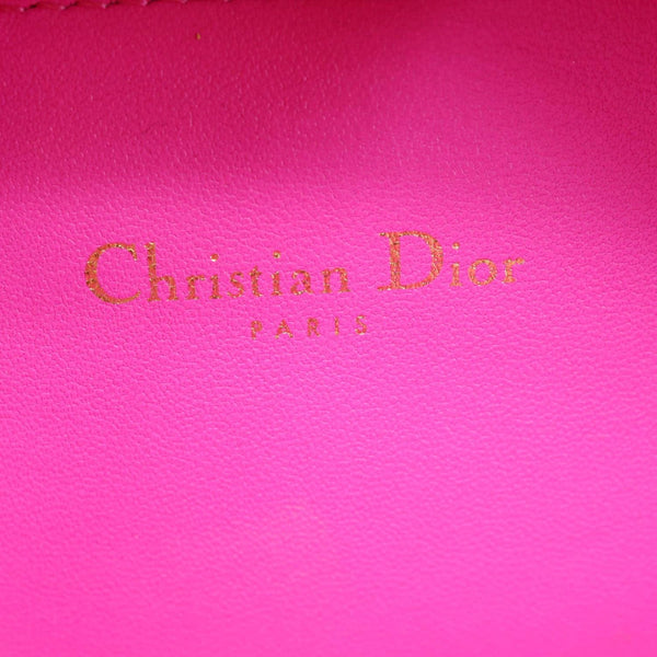 CHRISTIAN DIOR CD Signature Oval Calfskin Leather Camera Crossbody Bag Rani Pink
