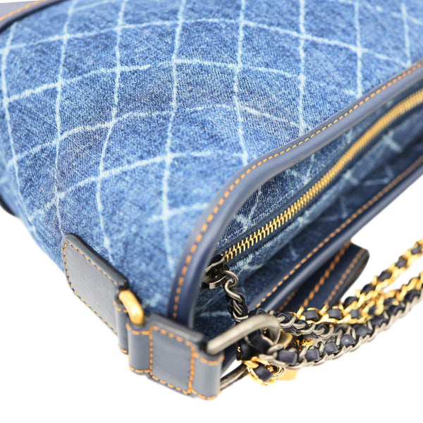 CHANEL Gabrielle Medium Denim Hobo Bag Blue