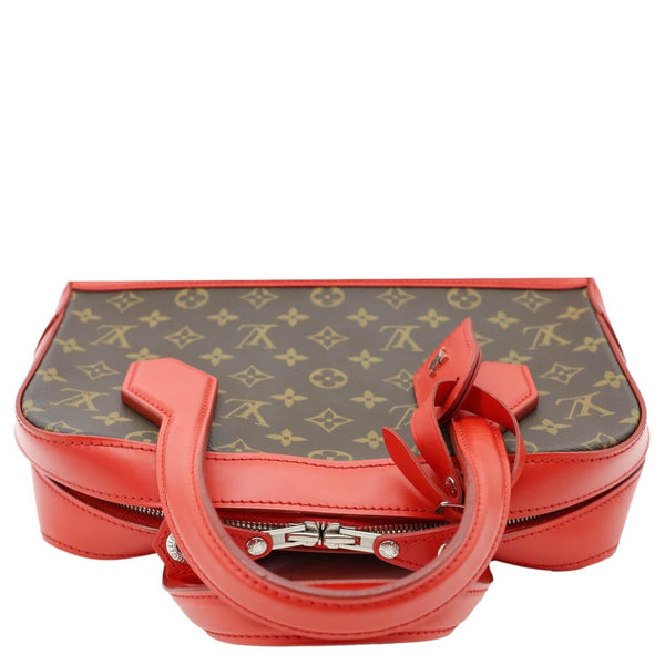 LOUIS VUITTON Dora PM Monogram Canvas Shoulder Bag Coquelicot
