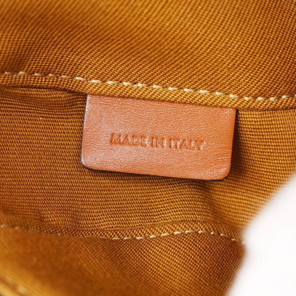 CELINE Triangle Triomphe Canvas Crossbody Bag Tan