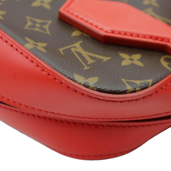 LOUIS VUITTON Dora PM Monogram Canvas Shoulder Bag Coquelicot