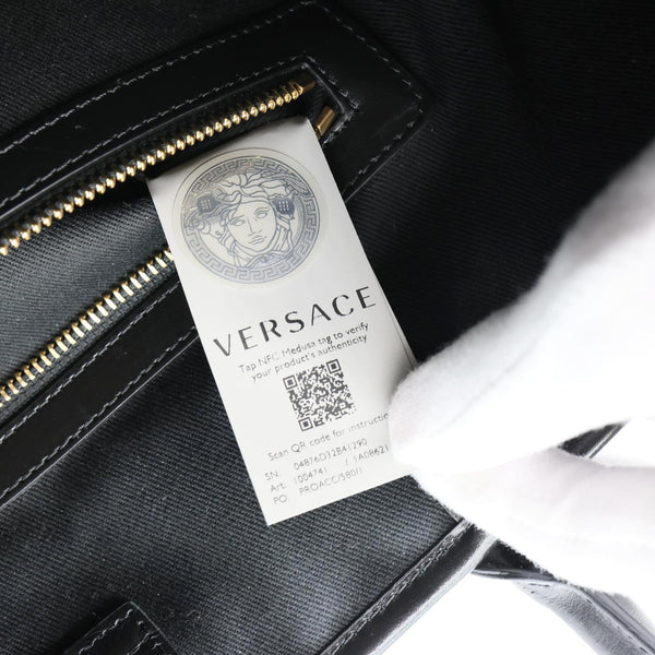 VERSACE x Dua Lipa Butterflies Canvas Tote Bag Black