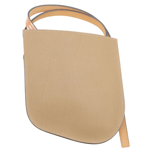 HERMES Perspective Cavaliere 21 Togo Leather Shoulder Bag Brown