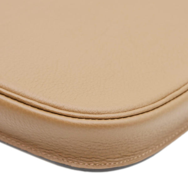 HERMES Perspective Cavaliere 21 Togo Leather Shoulder Bag Brown