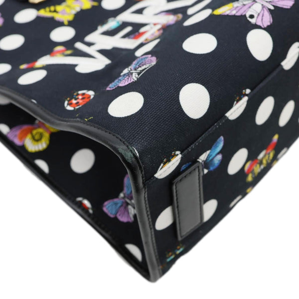 VERSACE x Dua Lipa Butterflies Canvas Tote Bag Black