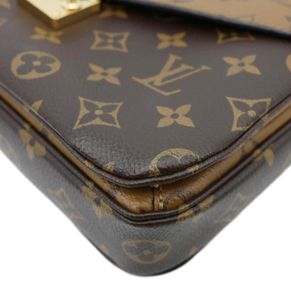 LOUIS VUITTON Metis Pochette Reverse Monogram Canvas Crossbody Bag Brown