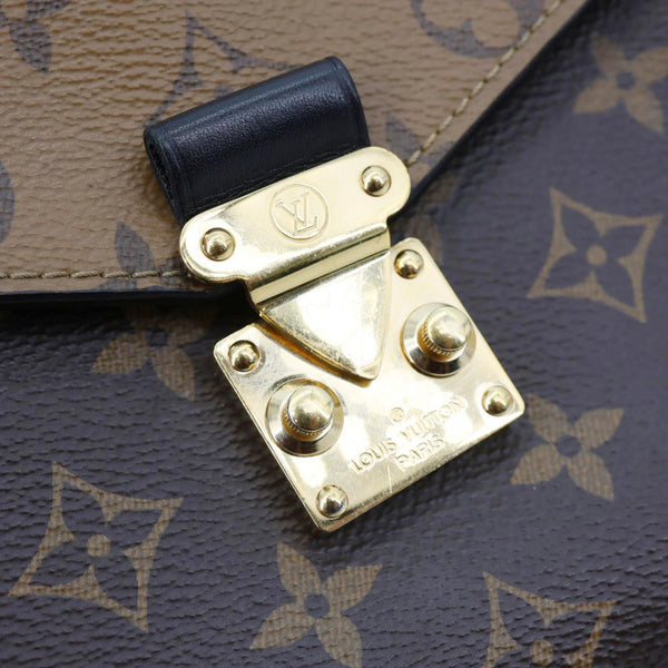 LOUIS VUITTON Metis Pochette Reverse Monogram Canvas Crossbody Bag Brown