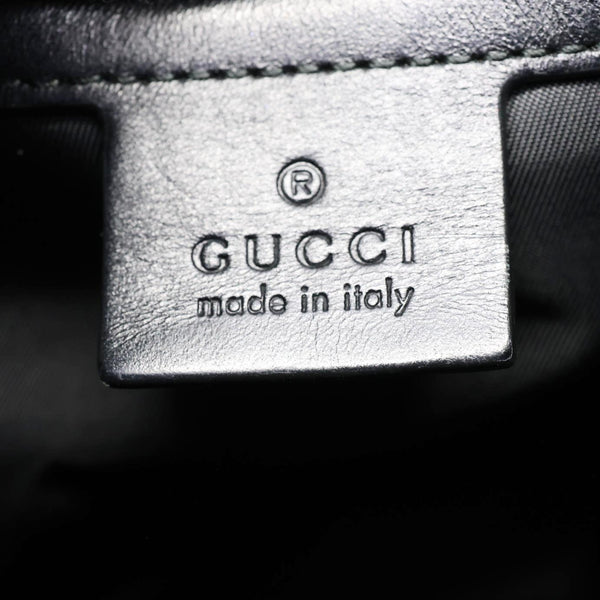 GUCCI L'Aveugle Par Amour Embroidered Techno Web Canvas Backpack Black 478327