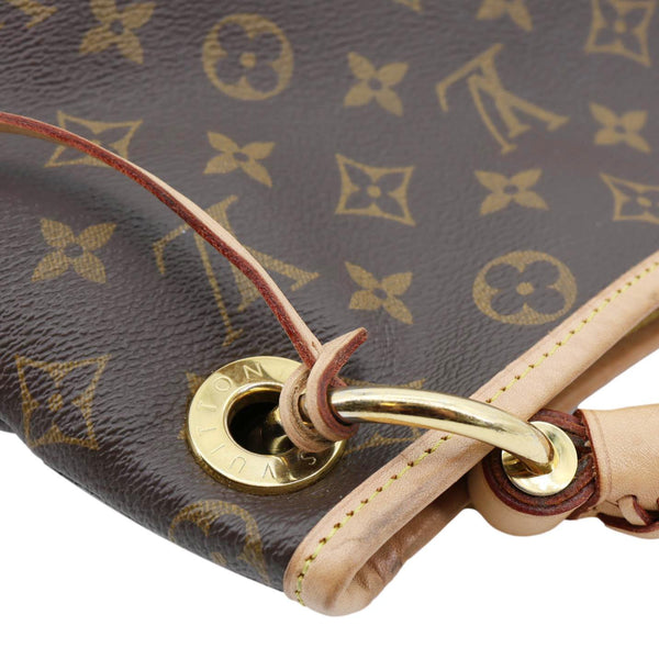 LOUIS VUITTON Artsy MM NM Monogram Canvas Shoulder Bag Brown