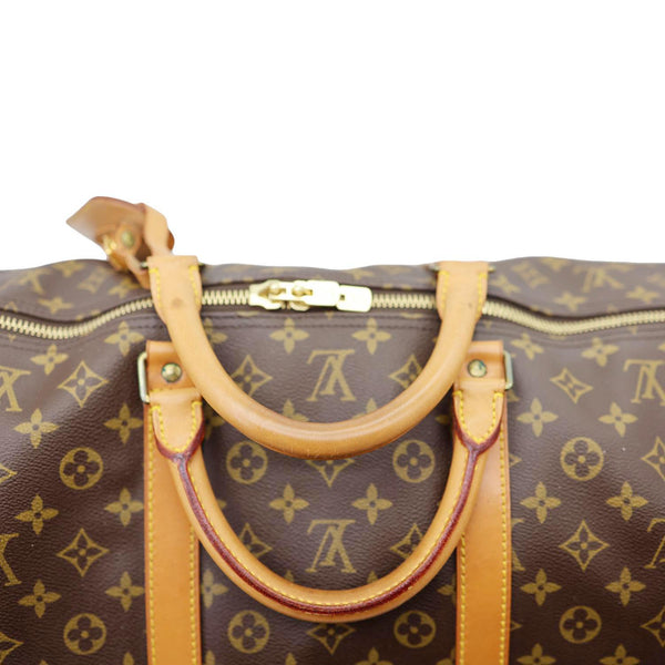LOUIS VUITTON Keepall 60 Monogram Canvas Travel Bag Brown
