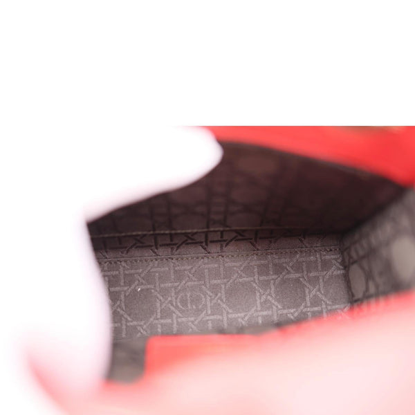 CHRISTIAN DIOR Lady Dior My ABCDior Small Cannage Leather Shoulder Bag Red