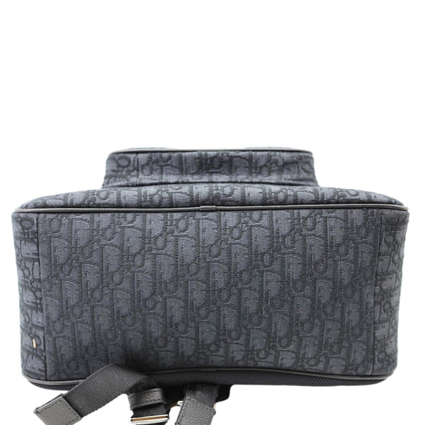 CHRISTIAN DIOR Saddle Oblique Jacquard Canvas Zip Backpack Black