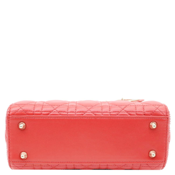 CHRISTIAN DIOR Lady Dior My ABCDior Small Cannage Leather Shoulder Bag Red