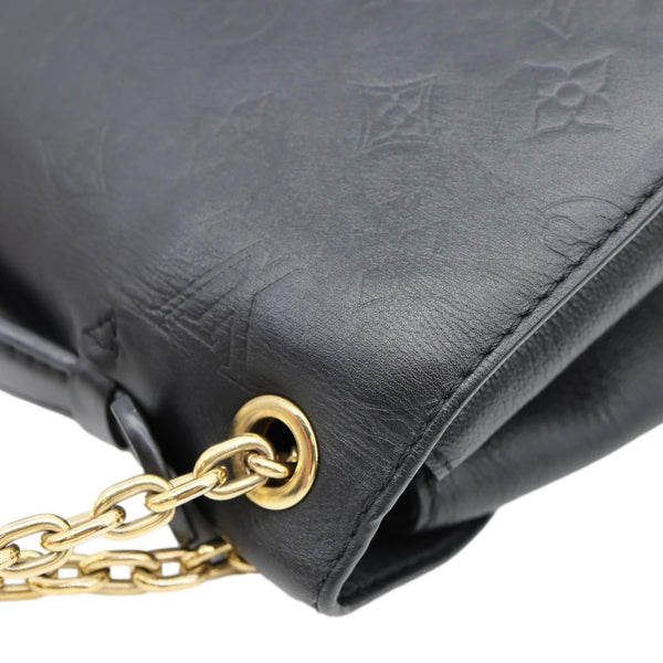 LOUIS VUITTON Very Chain Monogram Leather Chain Crossbody Bag Black
