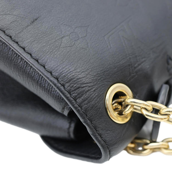 LOUIS VUITTON Very Chain Monogram Leather Chain Crossbody Bag Black