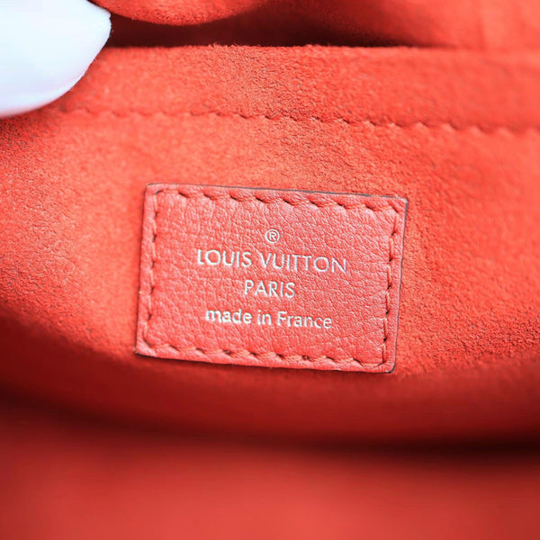 LOUIS VUITTON Lockme BB Taurillon Leather Chain Shoulder Bag Red